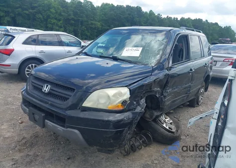2003 Honda Pilot Ex from USA, damaged, VIN 2HKYF18443H500118